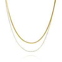 Ellamae Fine Dual Chain Necklace (Gold Vermeil) image