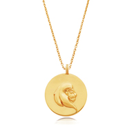 She Is Leo Artisan 24K Gold Zodiac Pendant Necklace image