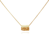 Louca Sculptural Fold Pendant Necklace (Gold Vermeil) image