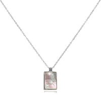 Chantal Mother of Pearl Pendant Necklace (Silver) image