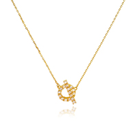 Oaklyn Diamante Buckle Pendant Necklace (Gold) image