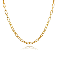 Elvrie Classic Oval Chain Necklace (Gold Vermeil) image