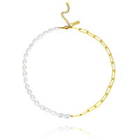 Indira Freshwater Pearl Chain Necklace image