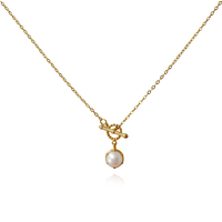 Bjorn Pearl Toggle Pendant Necklace (Gold) image
