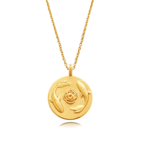 She Is Pisces Artisan 24K Gold Zodiac Pendant Necklace image