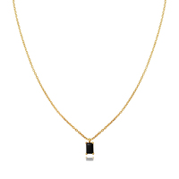 Ezra Fine Black Zircon Pendant Necklace  image