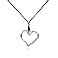Mason Sculptured Heart Pendant Necklace (Silver) image