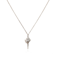 Coralia Coastal Muse Shell Pendant Necklace (Silver) image