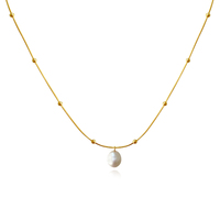 Vanna Freshwater Pearl Pendant Necklace (Gold) image