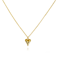 Lavinia Classic Love Heart Pendant Necklace (Gold Vermeil) image
