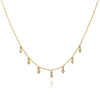 Cami Dainty Diamante Necklace (Gold) image