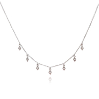 Cami Dainty Diamante Necklace (Silver) image