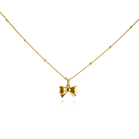 Tilda Artisan Bow Tie Pendant Necklace (Gold) image
