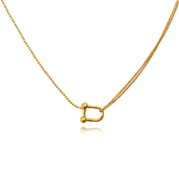 Astra Dual Link Pendant Chain Necklace  image