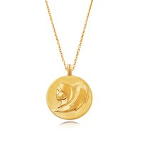 She Is Virgo Artisan 24K Gold Zodiac Pendant Necklace image