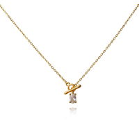 Bjarne Zircon Toggle Pendant Necklace (Gold) image