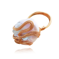 Capriana 24K Gold Baroque Pearl Nest Ring image