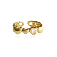 Love Is All Around Artisan Open Ring (Gold) image