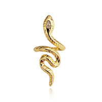 Blythia Sculptural Serpent Open Ring (Gold) image