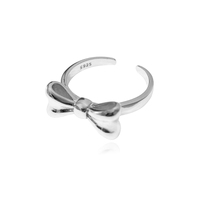 Elvie Artisan Bow Open Ring (Silver) image