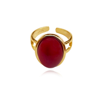 Blaze Carnelian Quartz Open Ring image
