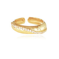 Astre Artisan Diamante Wave Open Ring (Gold Vermeil) image