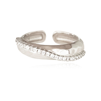Astre Artisan Diamante Wave Open Ring (Silver) image