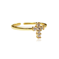 Chantria Fine Cross Open Ring image