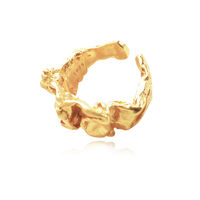 Ezra Sculpture Open Ring - Gold image