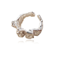 Ezra Sculpture Open Ring - Silver image