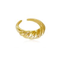LaBelle Gold Vermeil Twisted Open Ring image