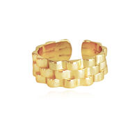 Alexine Gold Vermeil Ripple Open Ring