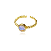 Callisto Artisan Moonstone Open Ring (Gold) image