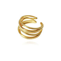 Viana Artisan Line Stack Open Ring (Gold) image