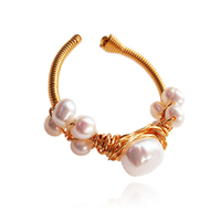 Bjorne 24K Freshwater Pearl Nest Open Ring image
