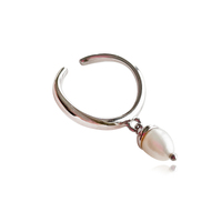 Artemi Artisan Pearl Drop Open Ring image
