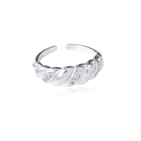 Lenette Silver Twisted Open Ring image