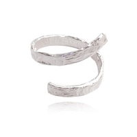 Noora Sculpture Wrap Open Ring (Silver) image