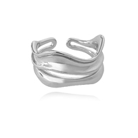 Elenor Artsy Silver Lining Open Ring (Silver) image