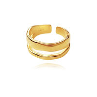 Elanor Twin Line Open Ring (Gold Vermeil) image