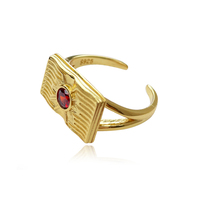 Crimson Sun Muse Zircon Open Ring image