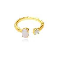 Eislyn Twin Zircon Open Ring (Gold Vermeil) image