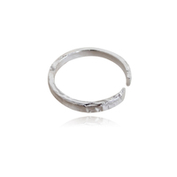 Cilla Artsy Textured Silver Open Ring image
