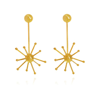 Soleste 24K Artisan Sun Drop Earrings image