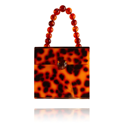 Analeah Artsy Resin Cube Bag (Tortoise)