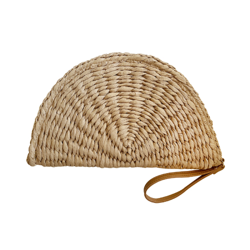 Vana Natural Hand Woven Straw Bag (Tan)