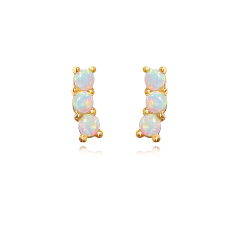 Zia Dainty Opal Stud Earrings
