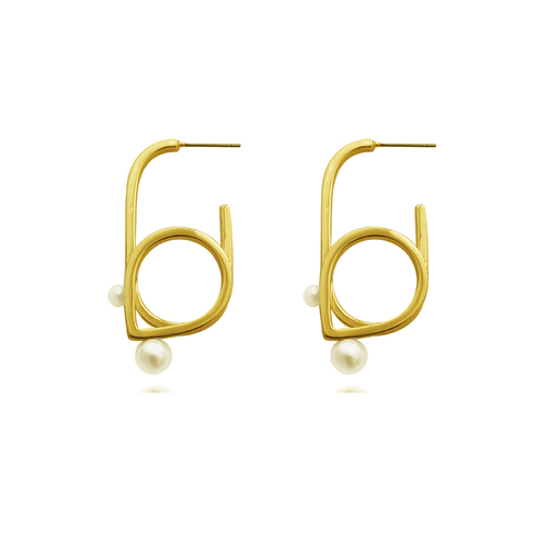 Jacithe Modern Line Art Earrings