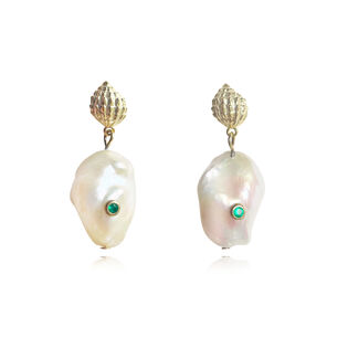 Mediterranean Baroque Pearl Drop Earrings (Imperfect)