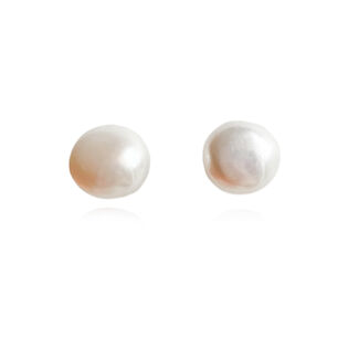 Bay Baroque Pearl Stud Earrings (Imperfect No.4)